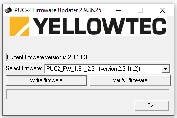 installation du firmware Yellowtec