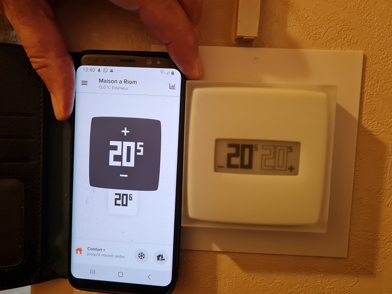 Affichage arrondi sur thermostat Netatmo