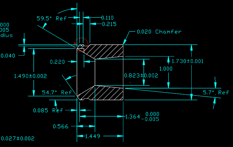 Plan du cône de sortie de la compression RADIAN 475