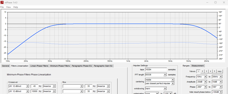 Correction de la phase acoustique dans les graves et les aigus